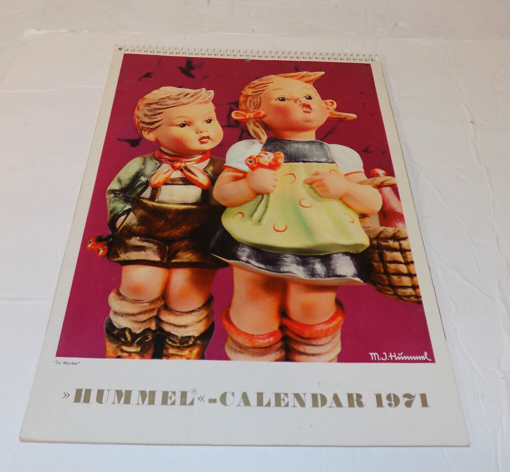 HUMMEL 1971 Calendar M J Hummel Figurines Excellent Color
