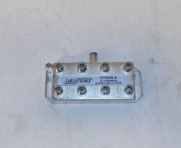 Cable Tronix 8 Way Coax Audio Splitter 5 - 1000 Mhz CTGHS-8