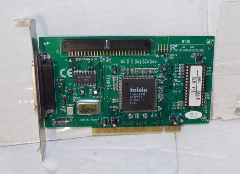 Initio INIC-940P 910U Ultra SCSI Host Controller PCI Card