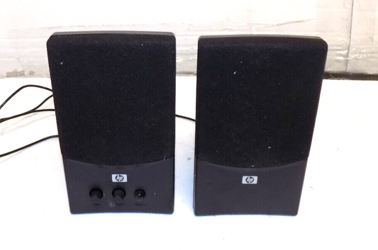 HP Computer Speakers USB Black Multimedia UC-230 Adjustable Volume & Tone