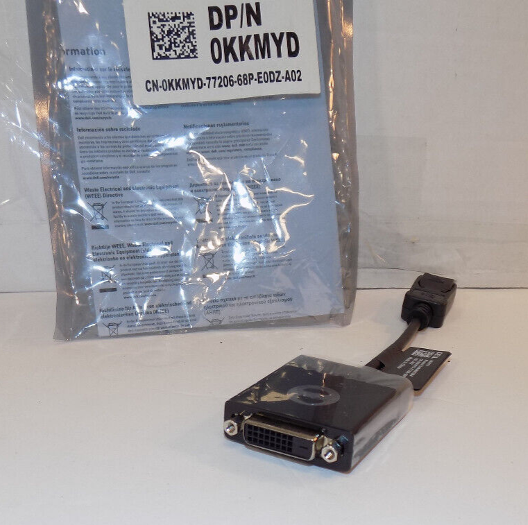 DellKKMYD DANARBC084 Display Port to DVI-D (Single Link DVI) Adapter Cable