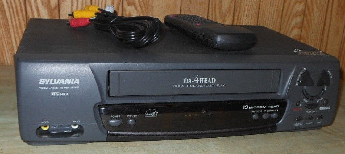 Sylvania 2945LF Mono VHS VCR with Remote, Av Cables & Hdmi Adapter