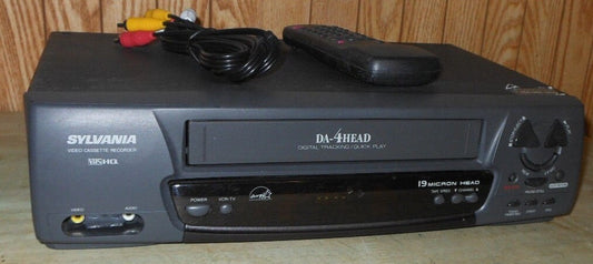 Sylvania 2945LF Mono VHS VCR with Remote, Av Cables & Hdmi Adapter