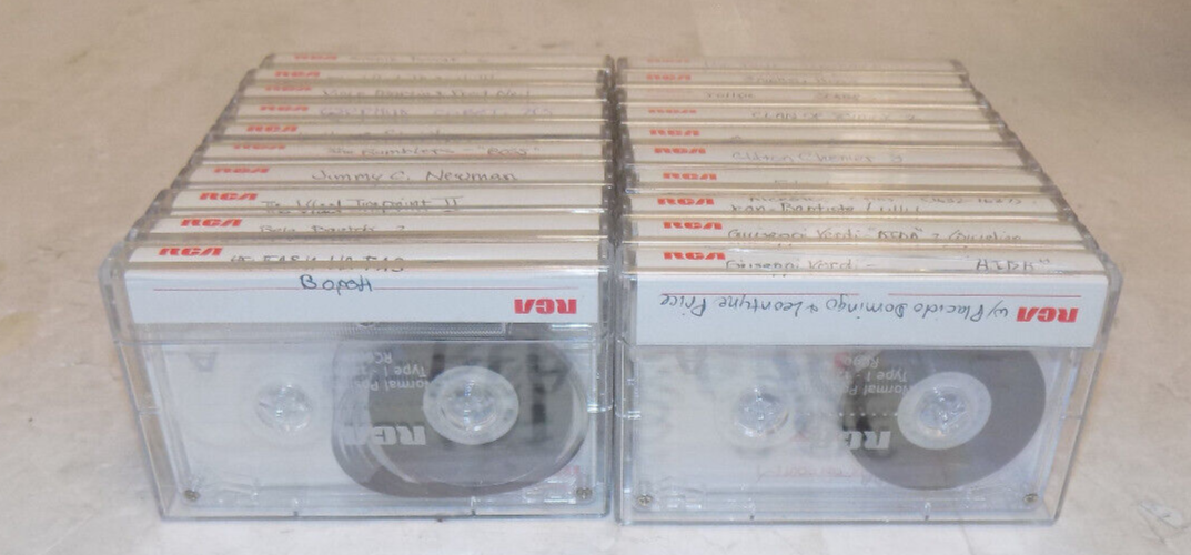 Lot of 20 RCA RC90 Audio Cassette Tapes Pre Recorded Used Erased