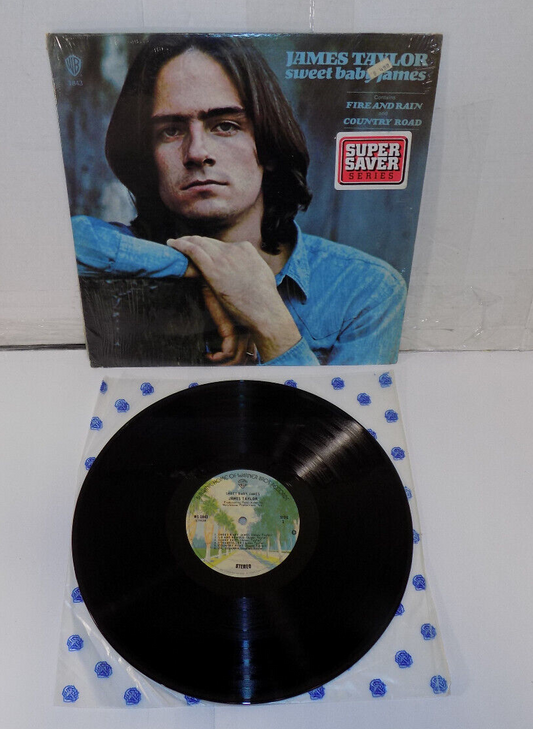 JAMES TAYLOR Sweet Baby James WARNER BROS LP in Shrink VG++/VG+