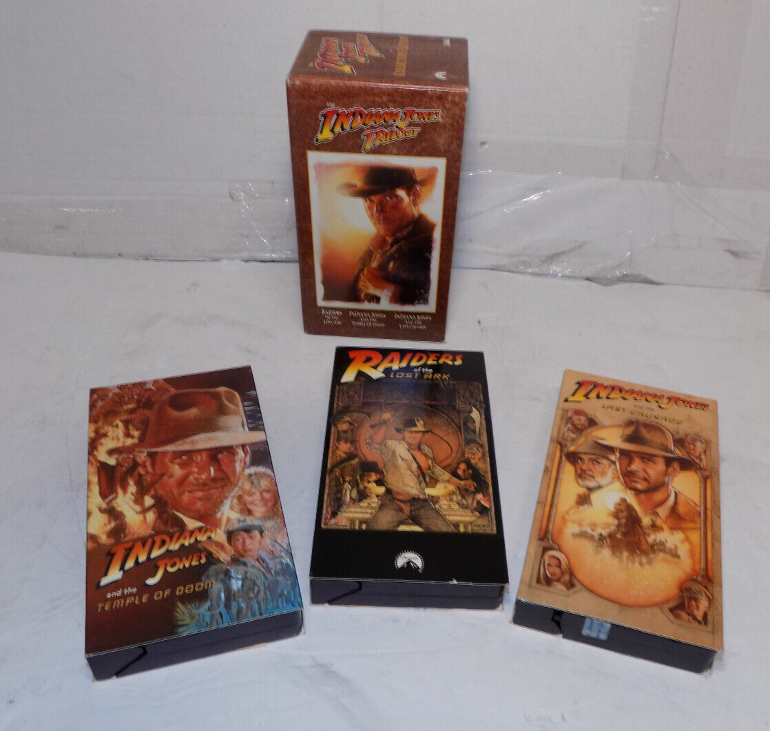 The Indiana Jones Trilogy Box Set Collector's Edition VHS Hi-Fi Stereo 1989