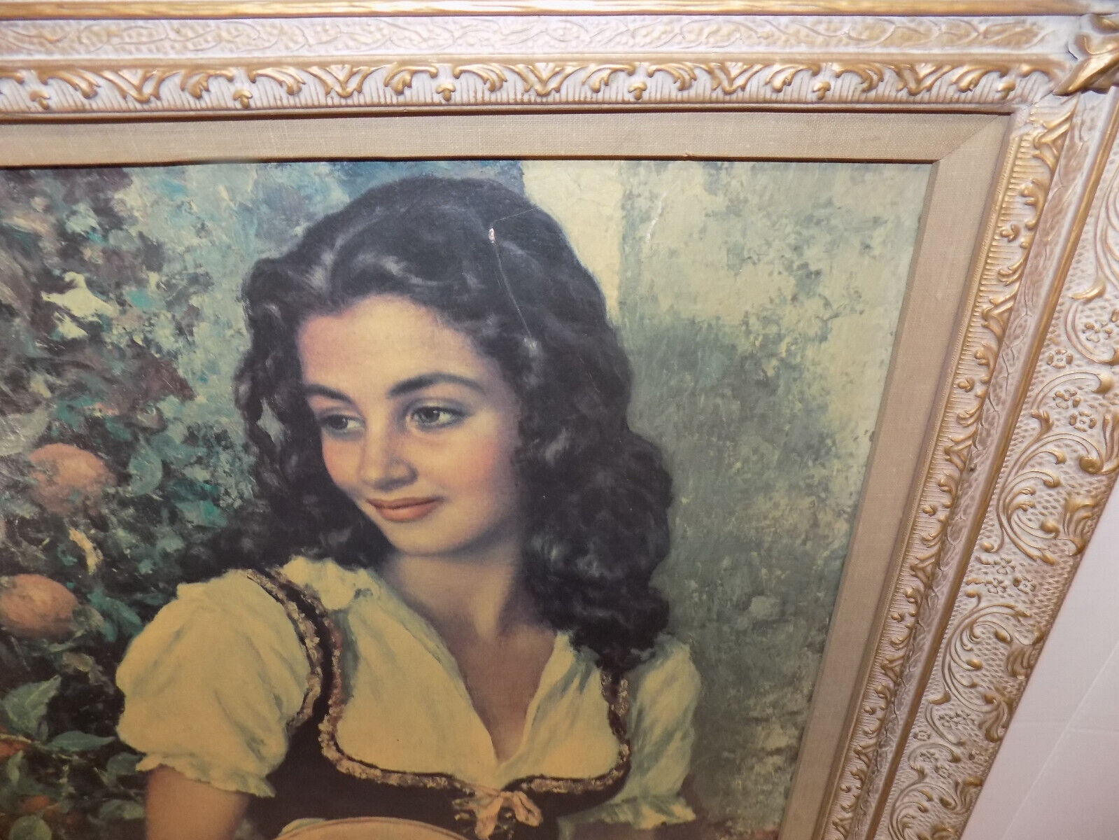 Luigi Amato Tambourine Dancer Print on Canvas Framed 24" x 30"
