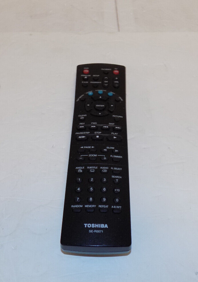 Toshiba SE-R0071 DVD Player Remote Control - Tested