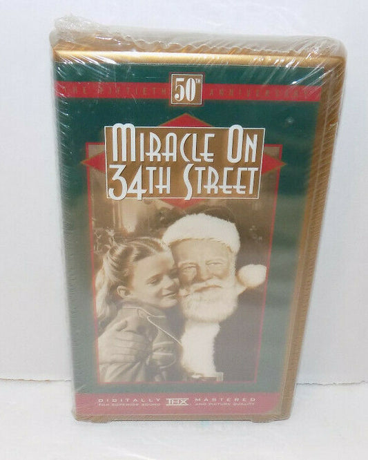 Miracle On 34th Street VHS Tape New Sealed 50th Anniversary 1947 Sealed