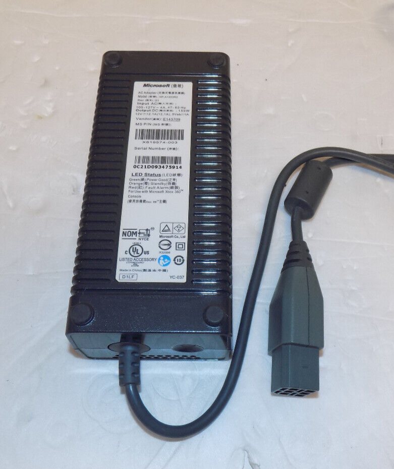 Microsoft AC Adapter Model HP-A1503R2 For XBOX 360