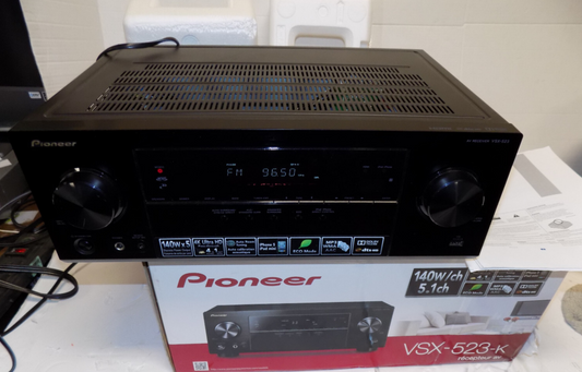 Pioneer VSX-523-K 4K Ultra HD 140w 5.1 Channel AV Stereo Receiver No Remote
