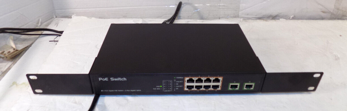 BV-TECH POE-SW802G 10 PORT GIGABIT POE+ SWITCH 8 POE+ 2 ETHERNET UPLINK