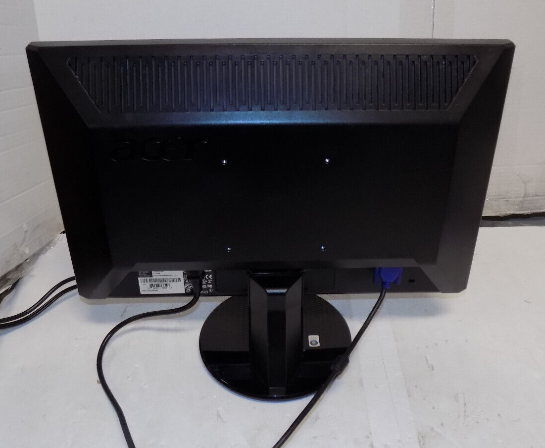 Acer P205H Black 20" Widescreen 1600x900 LCD Monitor DVI VGA Built in Speakers