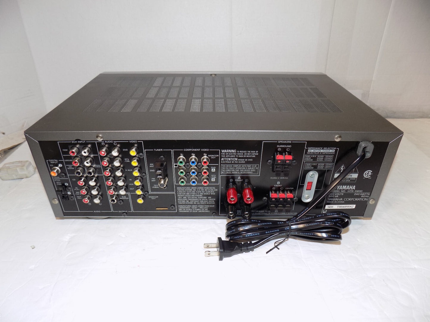 Yamaha HTR-5830 Am Fm Stereo Receiver 5.1 Channel Home Audio  Theater Receiver