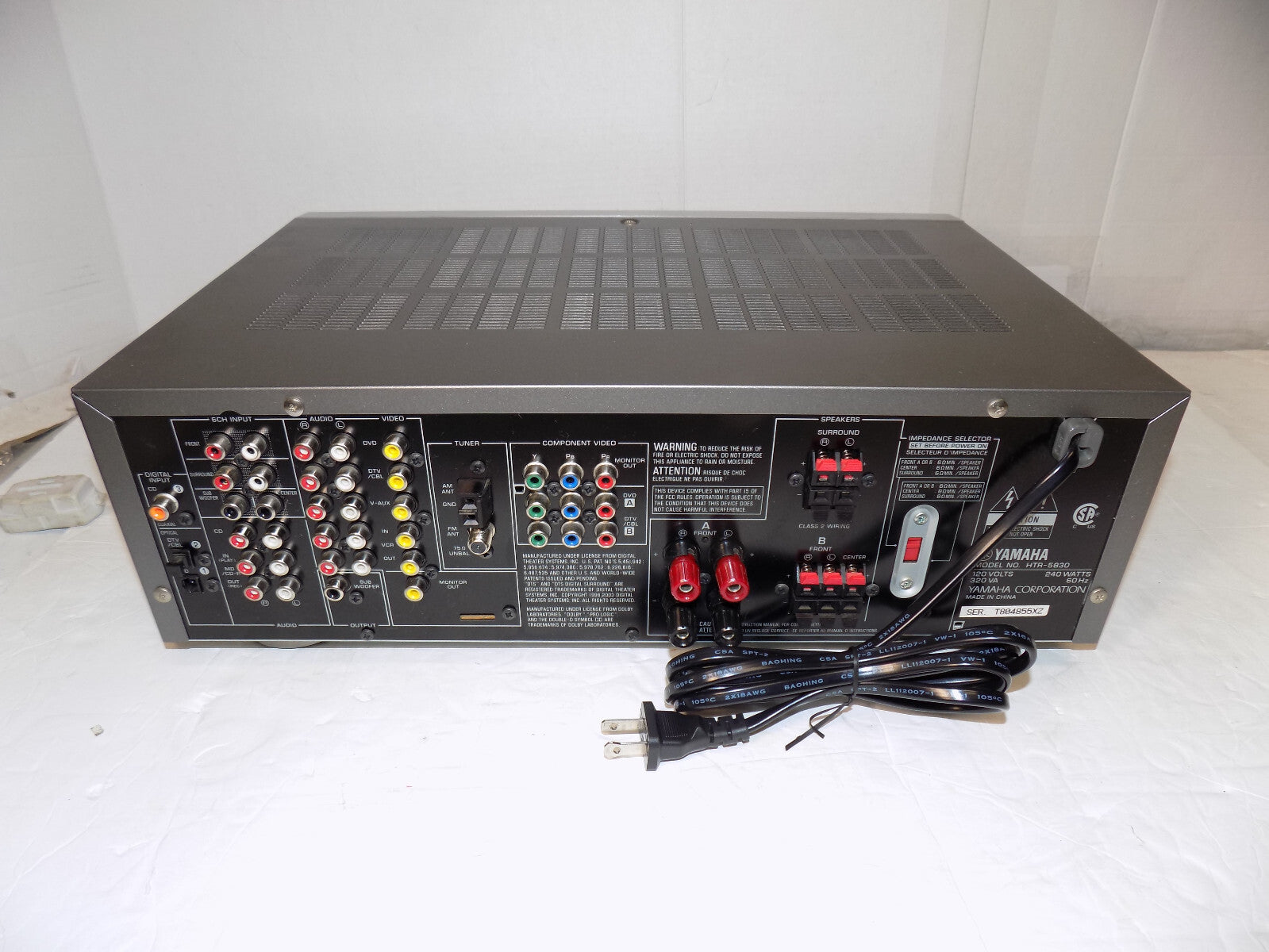 Yamaha HTR-5830 Am Fm Stereo Receiver 5.1 Channel Home Audio  Theater Receiver