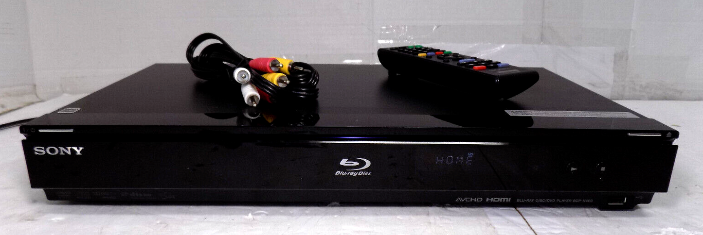 Sony BDP-N460 DVD CD Blu-Ray Player with Remote and AV Cables
