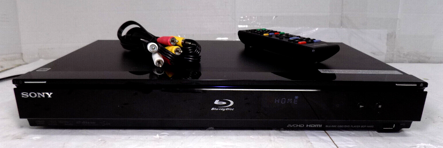 Sony BDP-N460 DVD CD Blu-Ray Player with Remote and AV Cables