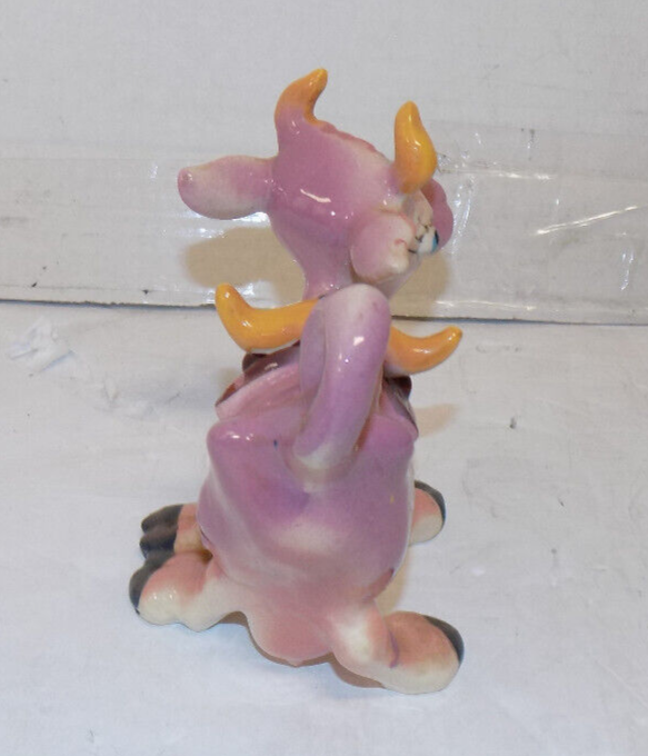 Vintage Thames Japan Ceramic Pink Milk Cow Blue Eyes 4.75 Inches Tall