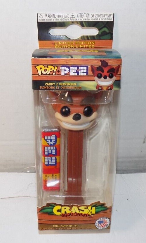 Funko POP! Crash Bandicoot PEZ Dispenser Limited Edition New