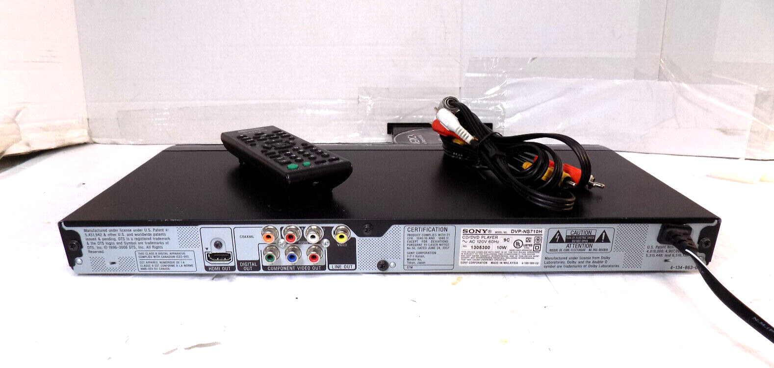 Sony DVP-NS710H Upscaling DVD Player HDMI Bravia Sync With Remote