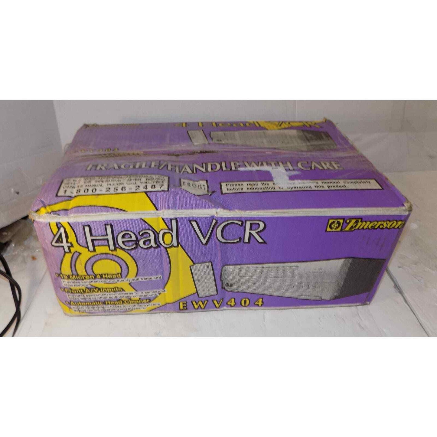 New VCR Emerson EWV404 Mono VCR Vhs Player HDMI Adapter Included