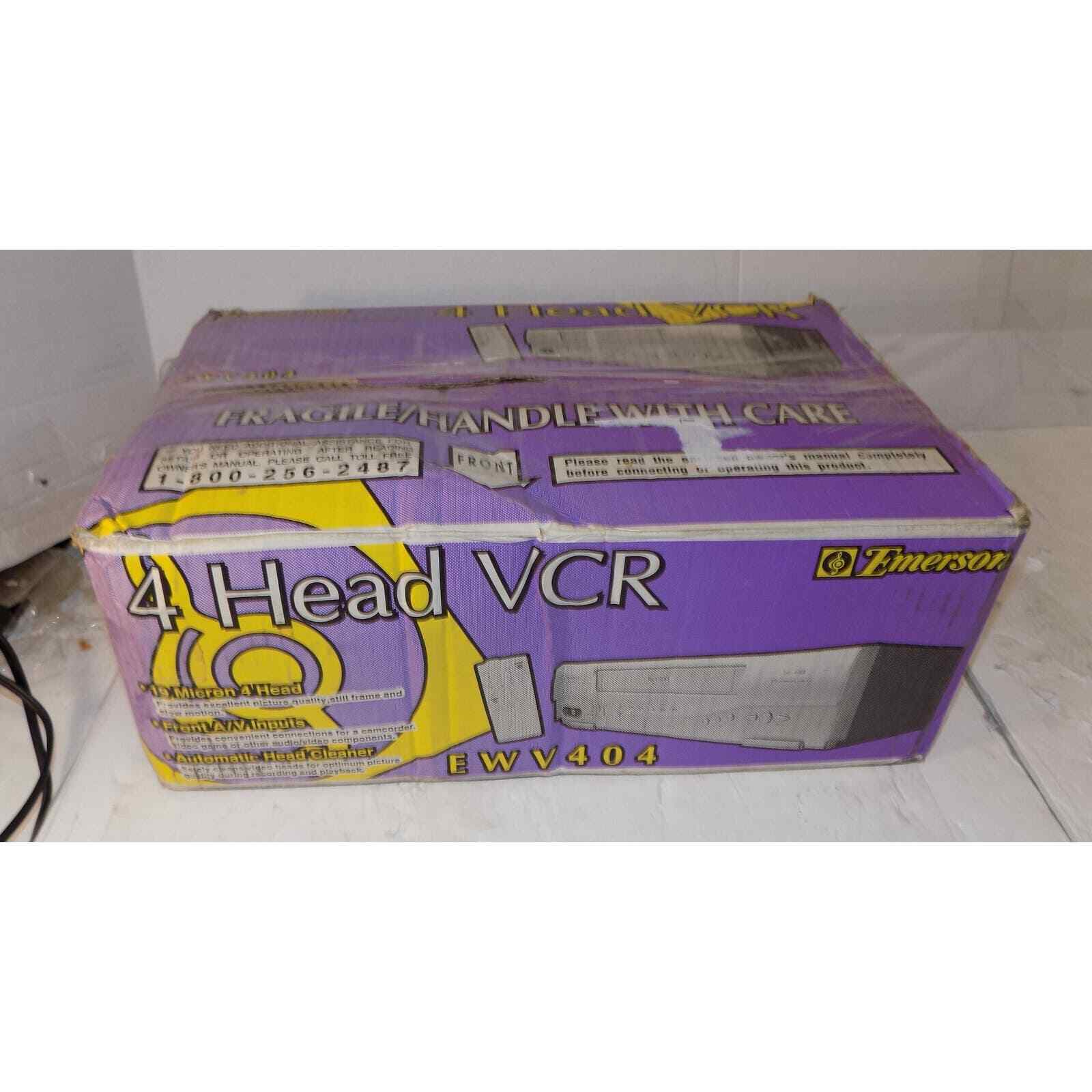 New VCR Emerson EWV404 Mono VCR Vhs Player HDMI Adapter Included