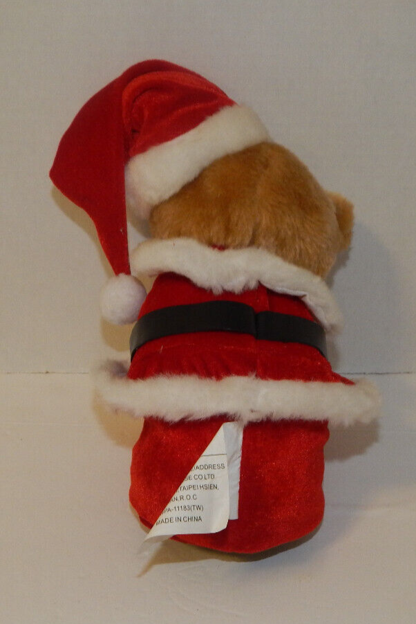 Weely 10" Animated Laughing Christmas Santa Bear