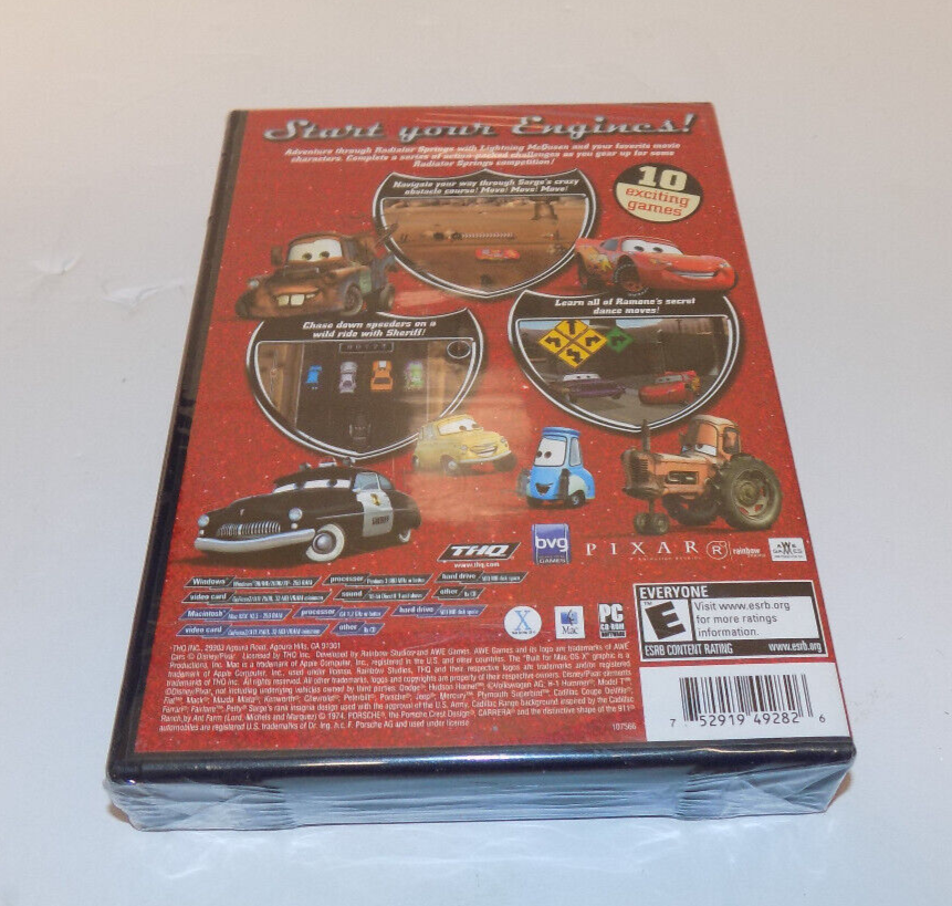 Pixar Cars Radiator Springs Adventures Win/Mac CD-ROM Software 10 Games New