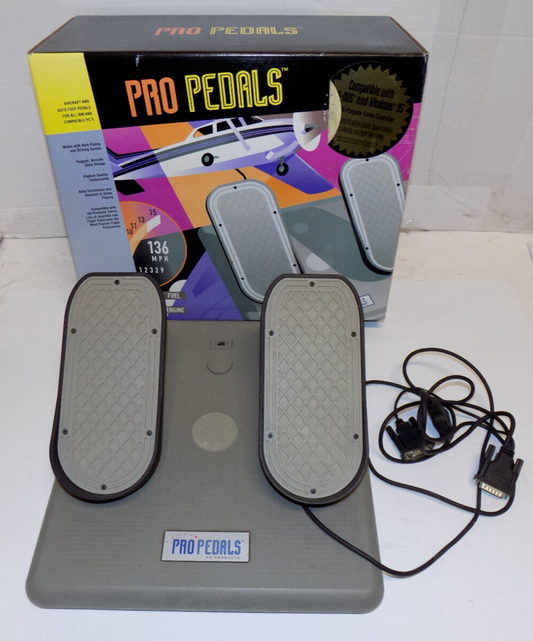 CH Products Pro Pedals Model PP91KAS For Use With Flying And Driving PC Games