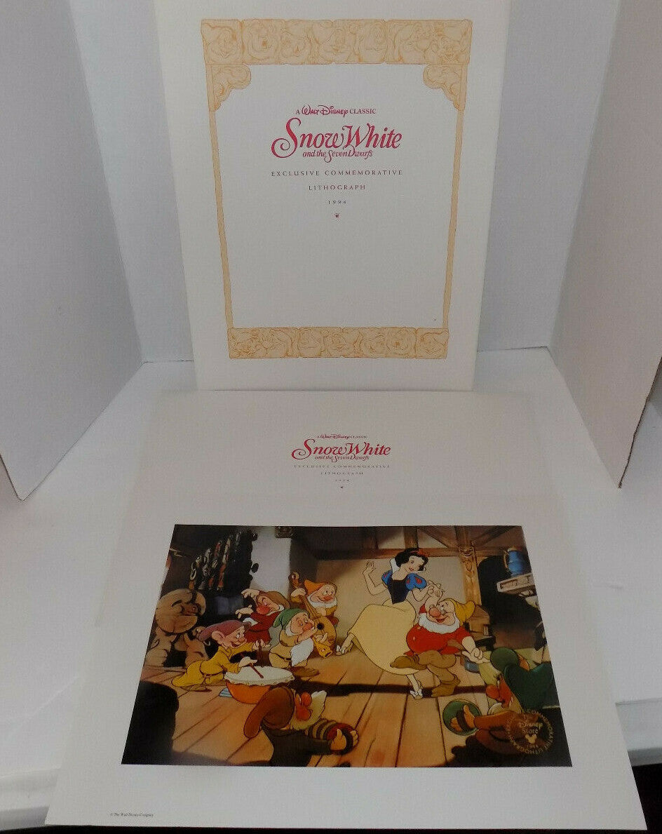 Disney's Snow White And The Seven Dwarfs Commemorative Lithograph 1994