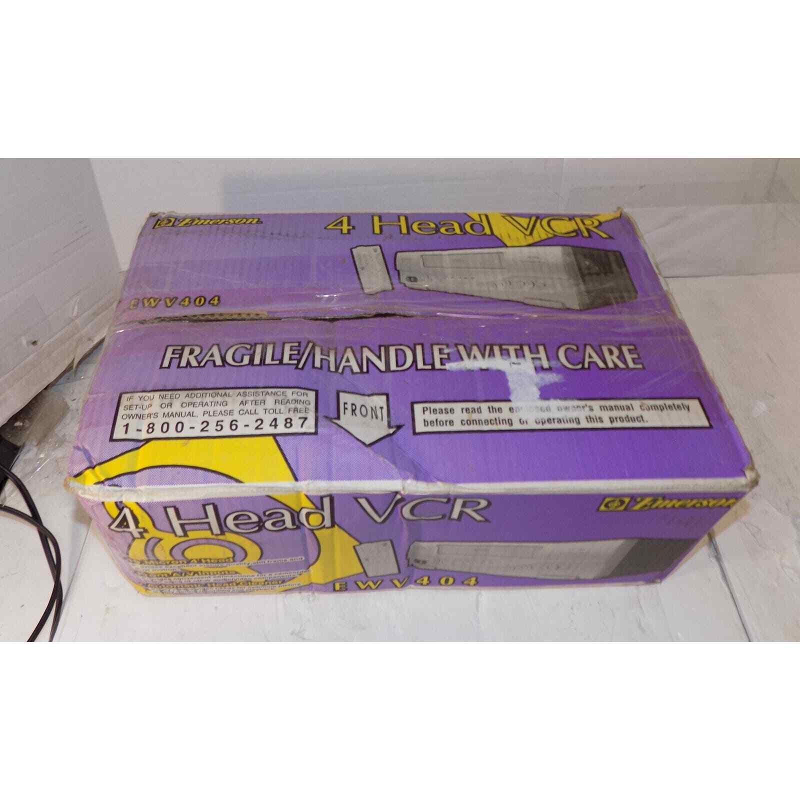 New VCR Emerson EWV404 Mono VCR Vhs Player HDMI Adapter Included