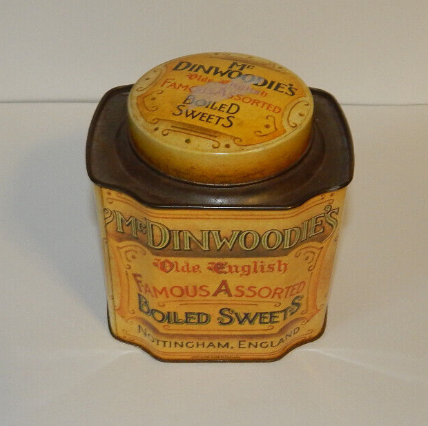 Vintage Mr. Dinwoodie's Boiled Sweets Olde English Candy Tin 5" England