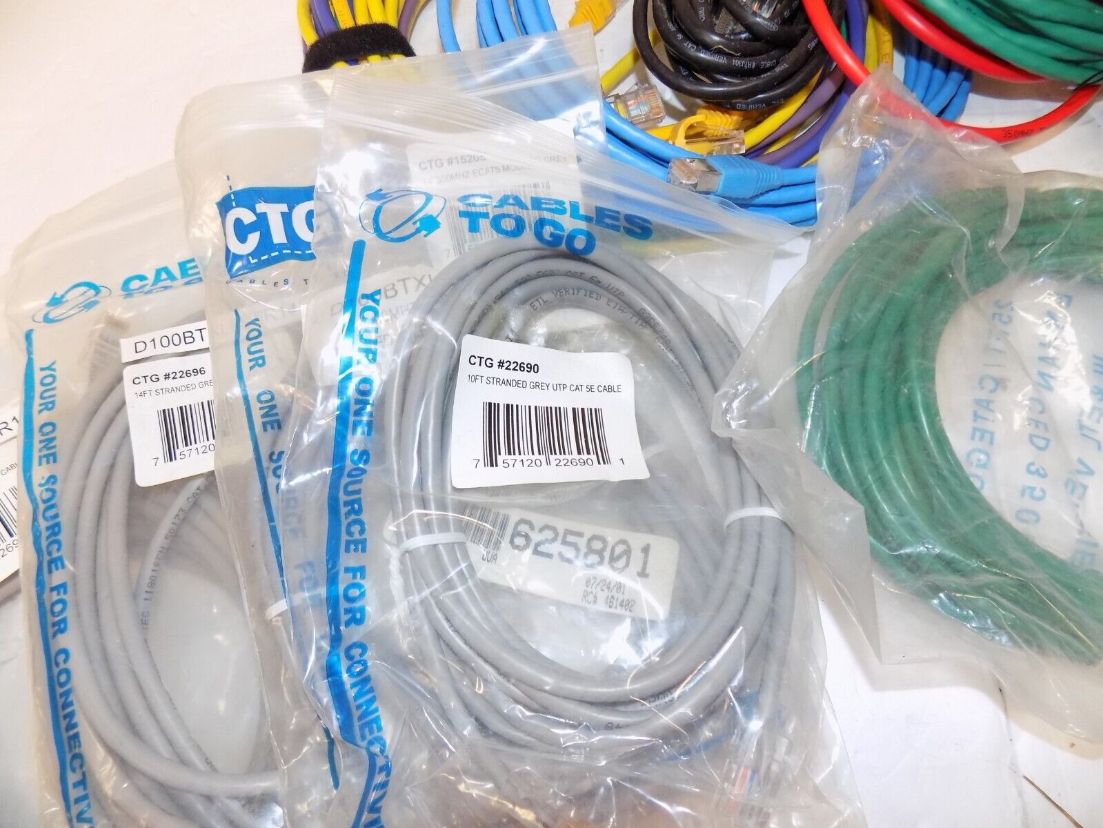 LOT of 33 Ethernet Patch Cables Cat 5 Cables