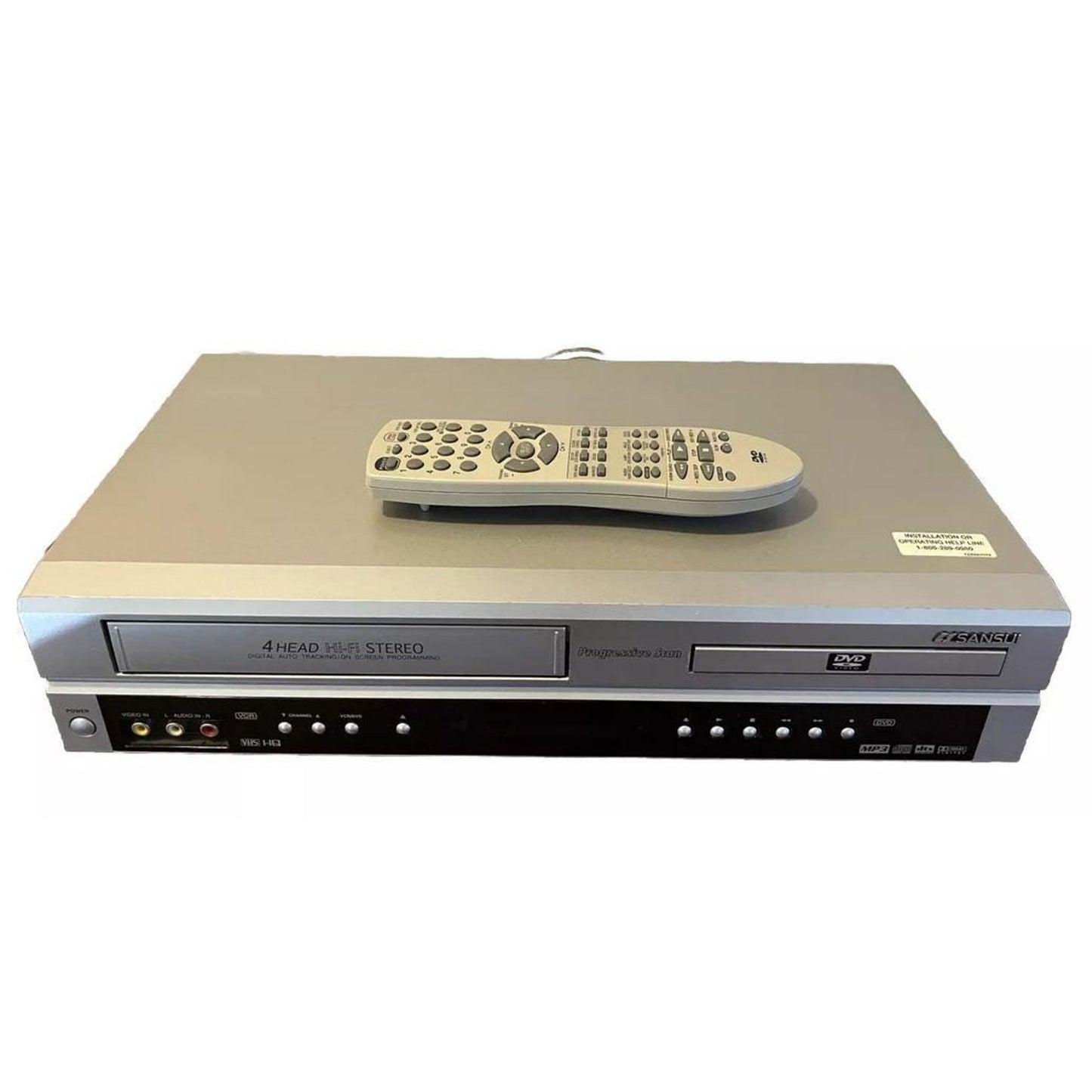 Sansui VRDVD4001 DVD VCR Combo with Remote, A/V Cables & HDMI Adapter