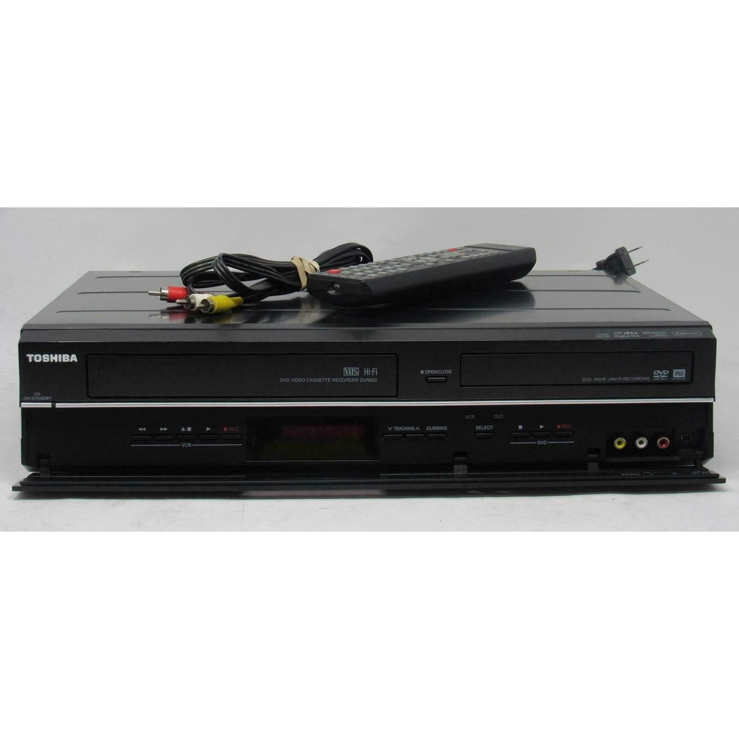 Toshiba Dvr620 Dvd Recorder Vcr Combo VHS to Dvd Dubbing with Remote and Cables