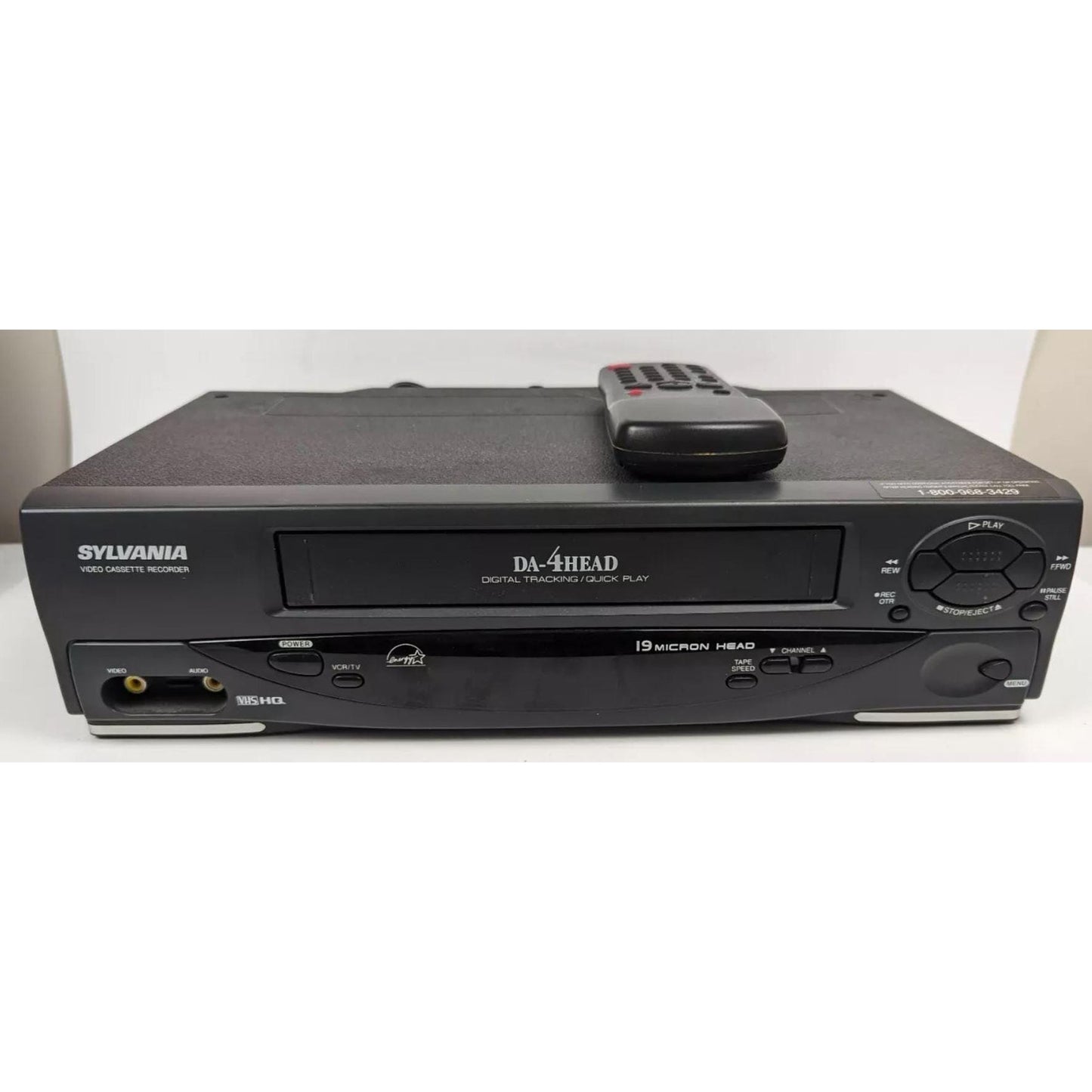 Sylvania 6245FB Mono VHS VCR VHS Player with Remote and Cables