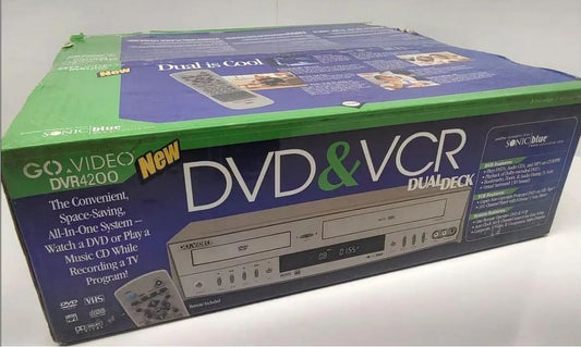 New Go Video DV4200 DVD VCR Combo DVD Player Vhs Player Combo with Hdmi Adapter