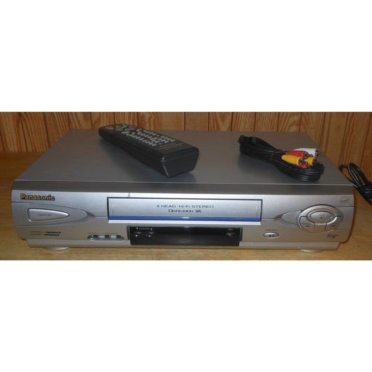 Panasonic PV-V4612 Stereo 4 Head VHS VCR with Remote, Cables & Hdmi Adapter