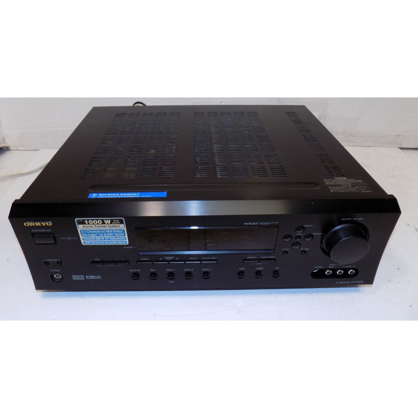 Onkyo HT-R520 6.1 Channel A/V Stereo Receiver Tested Works No Remote