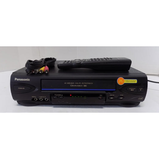 Panasonic PV-V4522 4 Head VHS VCR with Remote, Cables & Hdmi Adapter