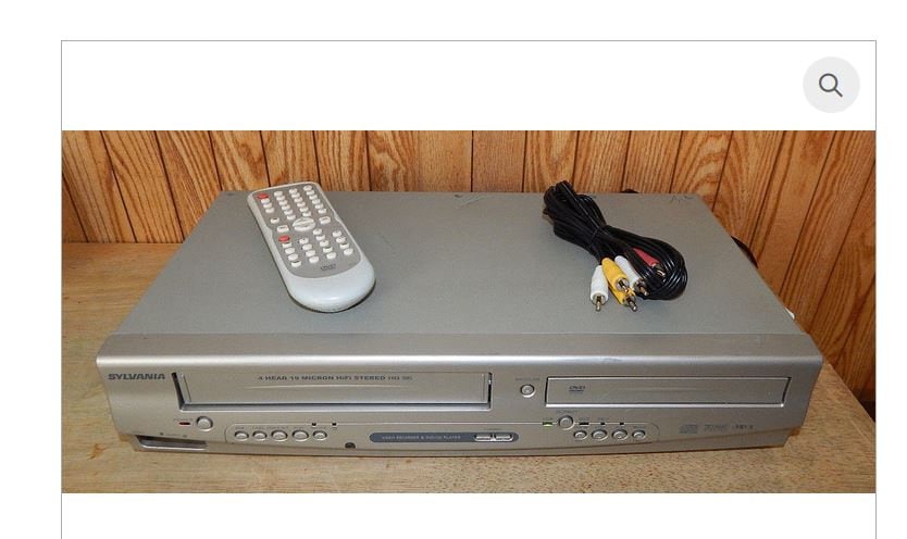 Sylvania SRD4900 DVD VCR Combo Dvd Player Vhs Player Vcr with Remote, Cables and HDMI Adapter