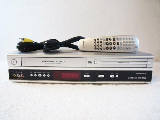 Philips Magnavox DVP3050V DVD VCR Combo w/Remote, Cables & HDMI Adapter