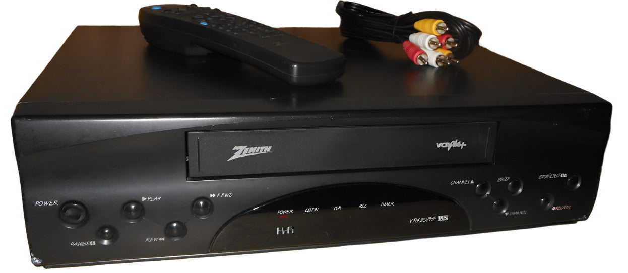 Zenith VR4238 Stereo VHS VCR Recorder Player With Remote Control & Cables