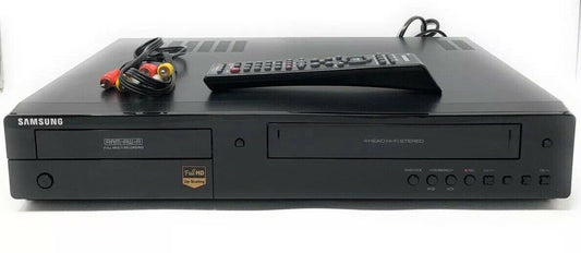 Samsung DVD-VR375 DVD Recorder VCR Combo One Button Vhs to Dvd Dubbing w/ Remote and Cables