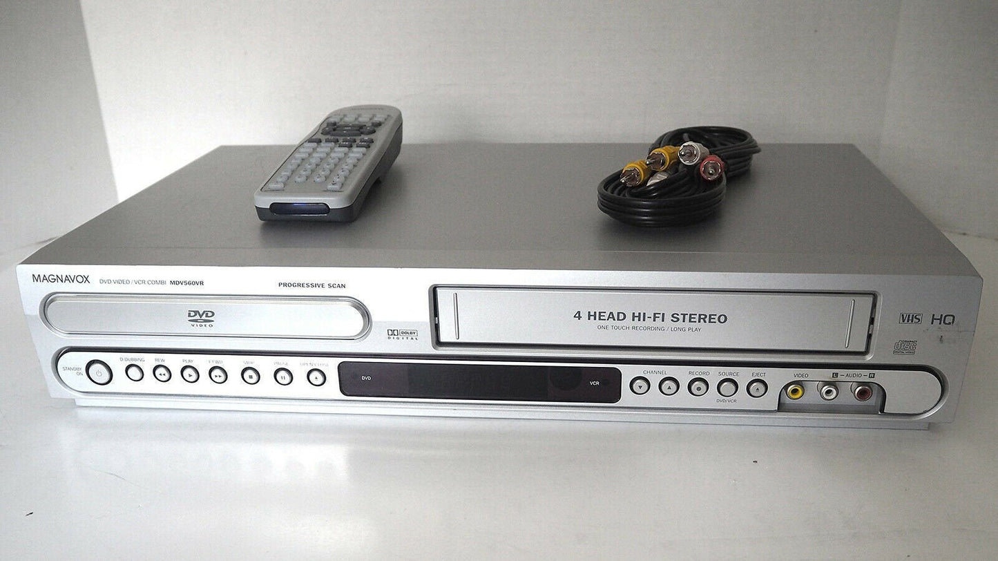 Magnavox MDV560VR DVD VCR Combo with Remotel & Cables