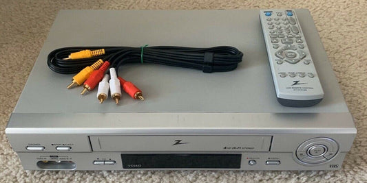 Zenith VCS442 Hi Fi VHS VCR VHS Player with Remote and Cables