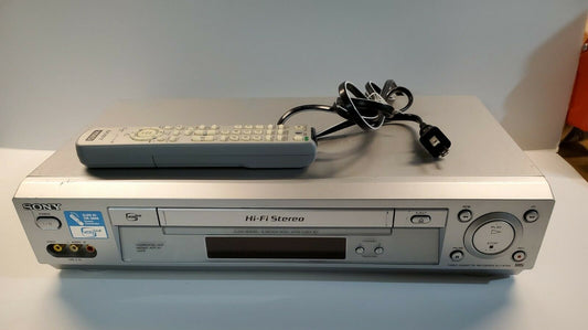 Sony Slv-N700 Hi Fi Stereo VHS VCR with Remote, Cables & Hdmi Adapter