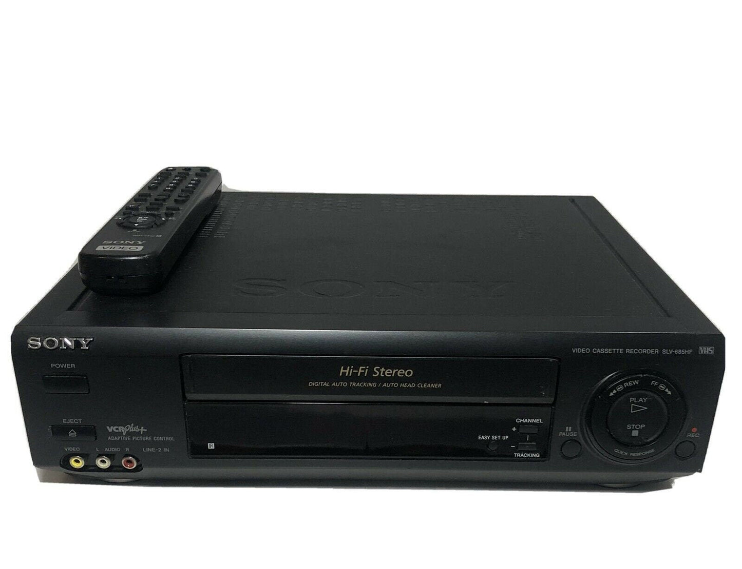 Sony SLV-685HF Hi Fi VHS VCR Vhs Player with Remote Cables & Hdmi Adapter