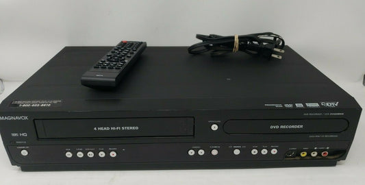 Magnavox ZV450MW8 DVD Recorder VCR Combo with Remote and Cables