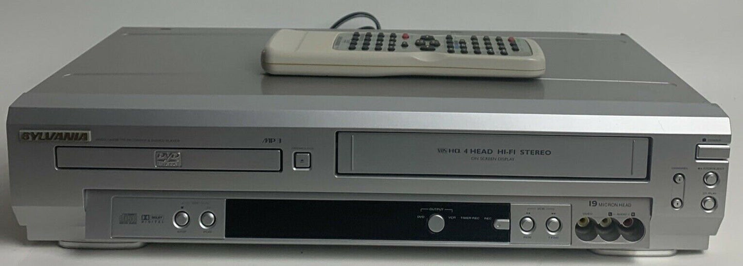 Sylvania SRD3900 DVD VCR Combo with Remote, Cables and Hdmi Adapter